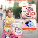 VEVOR Ride On Toddler Push Car, Push Car for Toddler 19 to 36 Months, Kids Ride On Toy with Horn & Music, 48.5 lbs Load Capacity, Under-seat Storage, Foot-to-Floor Walker for Toddlers Boys Girls, Pink