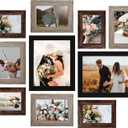 LUCKYLIFE Picture Frames Collage Wall Decor 10-Pack, Gallery Wall Frame Set with 8x10 5x7 4x6 Frames in 3 Different Finishes (Black&Gray&Brown)