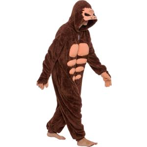 Funziez! Sasquatch Costume- Bigfoot - Halloween Adult One Piece (Large, Brown)