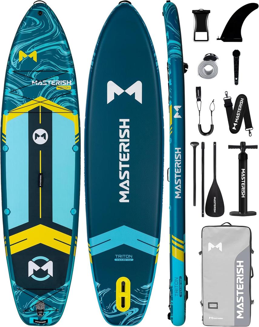 Extra Wide Inflatable Paddle Board 11’6 x 35’’ x 6’’, 450 LB High Weight Capacity SUP, Wide Stable Stand Up Paddle Board for Heavy People, Family & 2/3 Person, XL All-Around Paddleboard