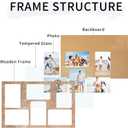 YESKAY 6 Picture Frame Collage 4x6 for Wall Decor,6 Opening 4 x 6 Collage Photo Frames Rustic Brown Multiple Picture Frames with Real Glass 1 Pack(OD:11X17in)