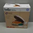 bella Flip-n-Store Waffle Maker with EverGood Ceramic Nonstick Coating, Fits-anywhere Kitchenware, Power Indicator Light, Cool Touch Handle & Cord Wrap, 7 Wide & 1" Deep Plates, 1000 Watt, Oatmilk