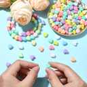 DanLingJewelry 1200Pcs Heart Shaped Opaque Acrylic Beads - Colorful Valentine's Day Hearts for Bracelets and Necklaces Making
