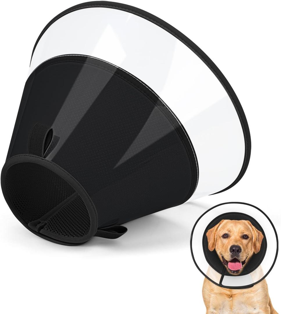 Dog Cone Collar with Soft Padding to Stop Licking, Elizabeth Recovery Collar After Surgery for Dogs, Comfortable Pet Head Cone Alternative for Neutering Spay Injury(XL)