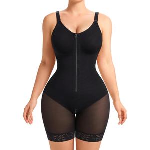 REYEOGO Shapewear for Women - Fajas Colombianas Moldeadoras Waist Trainer for Women Tummy Control (X-Large, Black)