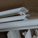 4pcs True 4 * 4inch Split Style Vinyl Fence Post Skirt/White Color PVC Post Cover/Skirt Shoe for Hand and Stair Rails, Two-Piece England Base Trim Ring Railing