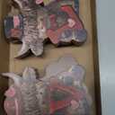 Bucherry 4 Pcs Valentine's Day Highland Cow Figurines Love Heart Rose Bow Highland Cow Gnomes Scottish Statue Calf Lovers Gifts for Home Kitchen Office Tiered Tray Table Farmhouse Rustic Decor