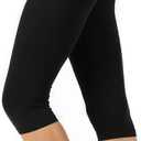Zenana Premium Cotton 15 INCH Capri Leggings (3X, Black)