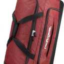 Pacific Gear Rolling Duffel Wheels, 30-inch Luggage, Hockey Bag, Heavy Duty, Red