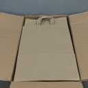 Qutuus 10x5x13 Kraft Paper Bags 100 Pcs Kraft Shopping Bags, Paper Gift Bags for Retail, Merchandise, Recycled Bulk Paper Sacks, Brown Paper Bags with Handles Bulk