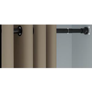 MOFAOTU Tension Curtain Rod, Shower Curtain Rod, 46-167 inch, No Drill Window Curtain Rod, Rustproof Adjustable Shower Rods for Bathroom, Extra Long For Outdoor, Living Room, Black