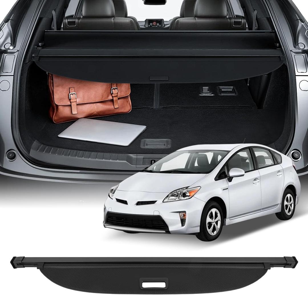 SCITOO Retractable Rear Cargo Cover Shade 2010 2011 2012 2013 2014 2015 Fit for Toyota Prius 1.8L Rear Trunk Shielding Shade Cargo Luggage Cover