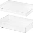 PATIKIL Acrylic Box with Lid 7.87" x 5.91" x 1.97", Clear Acrylic Display Boxes Plastic Square Cube Containers Storage Organizer for Candy Tiny Jewelry Artwork Display