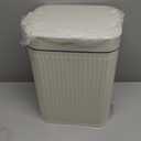 rejomiik Small Bathroom Trash Can with Lid Slim Soft Close Garbage Can Step Wastebasket Container Trash Bin for Office Bedroom Kitchen Living Room (2.6 Gallon Cream)