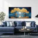 VXMXFTE Large Canvas Wall Art Paintings & Pictures -Abstract Landscape Modern Wall Decor for Living Room Bedroom Bathroom Kitchen Home Office, 48"L x 24"W