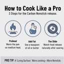 Misen Carbon Nonstick Skillet - Nitrided Carbon Steel - Professional Alternative to Teflon - 1100F High Heat Ready - Easy Release - Induction, Oven, & Grill Safe - 8 Inch