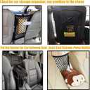 DYKESON Dog Car Net Barrier Pet Barrier with Car Mesh Organizer for Dog & Child, Safety Divider with Upgraded Storage Pouch, Easy Install for Cars & SUVs