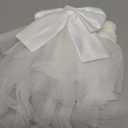 Dog Dress Tutu Skirt for Dogs Cats Girl, Sweet Dog White Princess Dresses with Bowknot, Pet Lace Costume Formal Clothes for Wedding Party Holiday Birthday (White, Medium(8-13lb))