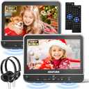 ARAFUNA 10.5" Portable DVD Player for Car with 1080P Full HD HDMI Input, Car DVD Player Dual Screen with Mounting Bracket, Headrest DVD Player Support Last Memory, USB/SD Card