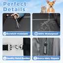 MYJAQI Back Seat Extender for Dogs, Waterproof Dog Car Seat Cover for Back Seat with Hard Bottom, 2025 Upgraded Material, Anti Scratch, Safer, Easy to Use and Clean, Holds 400lbs (Large, Black+Orange)