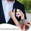 Ouligay 100PCS Boutonniere Pins T-Shaped Corsage Pins for Men Women Plastic Safety Clips for Bride Groom Tiny Safety Pin Brooch for Flower Bouquets Wedding Festivals Birthday