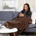 Fleece Blanket Brown Throw Blankets for Couch & Bed, Luxury Plush Cozy Fuzzy Blanket 50" x 84", Super Soft Warm Lightweight Throw Blanket for Travel Camping