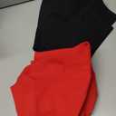 AUROLA Workout Leggings for Women Seamless Scrunch Tights Tummy Control Gym Fitness Girl Sport Active Yoga Pants (Medium, Set (Black+fiery Red))