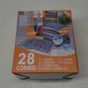 28 Pack Vacuum Seal Bags For Clothing,(3 Jumbo, 3 Large, 6 Medium, 6 Small, 5 Travel roll up bags,5 small Travel roll up bags) Space Saver Bag for Clothes, Blanket, Duvets, Pillows, Comforters