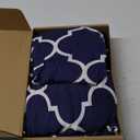 Newwiee 4 Pcs Waterproof Outdoor Cushion Covers for Patio Furniture Stretch Outdoor Couch Cushion Covers Replacement Moroccan Pattern Chair Seat Sofa Slipcovers Soft Flexibility Protector(Navy Blue)