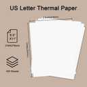 100 Sheets Thermal Printer Paper, 8.5''11'' US Letter Size, Advanced Printing Paper, Thermal Paper Compatible with Brother Letter Portable Printer, Printer Paper for M08F-Letter, M832, M834, MT800