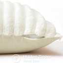 OTOSTAR Cream White Faux Rabbit Fur Decorative Throw Pillow Cover 20x20 Inch Soft Cozy Plush Striped Pillowcase Velvet Cushion Cover for Sofa Couch Bed Living Room