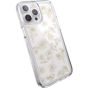 Speck Clear iPhone 13 Pro Max Case - Slim, Drop Protection - for iPhone 13 Pro Max & iPhone 12 Pro Max - Scratch Resistant, Anti-Yellowing, Anti-Fade 6.7 Inch Phone Case - GemShell Golden Fall Floral