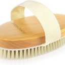 POPCHOSE Dry Brushing Body Brush, Natural Bristle Dry Skin Exfoliating Brush Body Scrub for Flawless Skin, Cellulite Reduction, Lymphatic Drainage and Blood Circulation Improvement (1 Count (Boar Bristles))