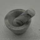 IMUSA USA Small 3.8" Marble Mortar and Pestle for Grinding and Crushing