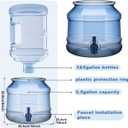 GlikCeil 5 Gallon Water Jug Dispenser Base with Spout for 3 to 5 Gallon Bottle Plastic Water Jug Holder Containers for Stand or Countertop(Blue)