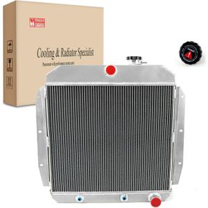 4 Row Radiator for 1955-1959 Chevy GMC Pickup Truck 3400 3600 3800 V8 All Aluminum Radiators 1956 1957 1958 55 56 57 58 59
