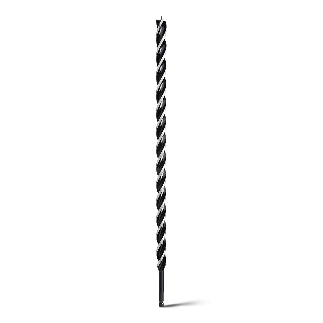 1"x 24" Auger Drill Bit for Wood,Hex Shank Tri Flute Wood Drill Bit for Soft and Hard Wood,Plastic,Drywall and Composite Materials