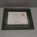 SIMON'S SHOP Diploma Frames 11x14 Matted to 8.5x11 Picture, Rustic Picture Frames 11 x 14 with Mat for 8.5 by 11 Certificates Documents, Distressed Green Frames