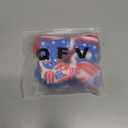 Baby girl bows Newborn Headband Hair Bows for Infant Toddlers with Double bows 4.5in*3.5in (Heat flag& red stripe)