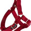 ARING PET Velvet Dog Halter Harness-Soft Heavy Duty Dog Halter Harness, Adjustable No Pull Red Velvet Dog Harness for Small Medium Large Dogs (Medium (Pack of 1))