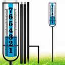 Rain Gauge outdoor, Upgraded Accurate Rain Gauges Outdoors best rated, Freeze Proof Thickened Transparent Plastic Rain Measure Gauge for Yard, Adjustable Height Large Rain Measuring Tool for Garden