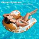 Jasonwell Inflatable Pool Float Chair - 2 Pack Pool Floaties Chair Floats Loungers for Swimming Pools Floating Lounger with Cup Holders Toy Party Floaties for Adults L, Large