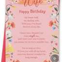 FANCYLUCKY Funny Birthday Card Gifts for Wife, Romantic Wife Birthday Card from Husband, Gift for Women Her