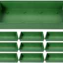 EXCEART 9Pcs Green Plastic Floral Foam Trays for Flower Arrangements Reusable Flower Mud Fixing Plates for Weddings, Parties and Home Decor, 10.23 X 4.72 X 1.57 Inch