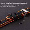 2 x Compatible with Apple Watch Bands 49mm-42mm Silicone Divers Model Replacement Rubber Sport Watch Strap for iWatch Series 10/9/8/7/6/5/4/3 Ultra 2 SE Bicolor for Men and Women (Orange)