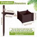 Colingmill 55 Inch/4.58 ft H Wooden Mailbox Post with Planter Box for Outside Decorative Post Flower Box(Not Included Mailbox)(Brown)