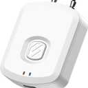 Scosche BTTWT-SP FlyTunes Universal Portable Bluetooth 4.1 Wireless Audio Transmitter for Use with AirPods, Earbuds/Headphones, TVs and More - White