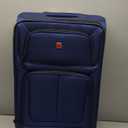 SwissGear Sion Softside Expandable Luggage, Blue, Checked-Medium 25-Inch