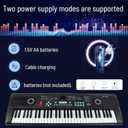 61 Keys Keyboard Piano, Electronic Digital Piano with Built-In Speaker Microphone, Portable Keyboard Gift Teaching for Beginners, Electric Piano for Kids