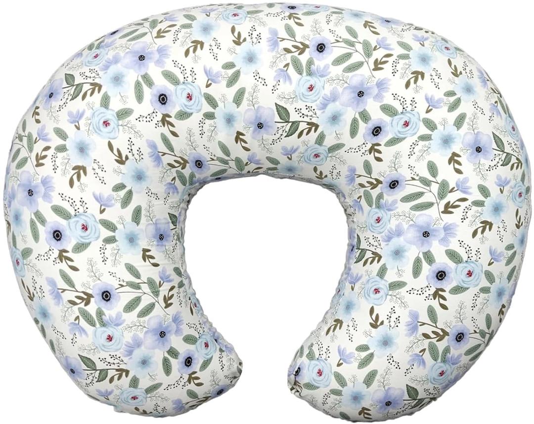 Nursing Pillow, Breastfeeding Pillows with Standard Size Removable Cover, Breast Feeding Pillow with Breathable Filling, Ergonomic Nursing Essentials for Bottle and Breastfeeding- Leaves